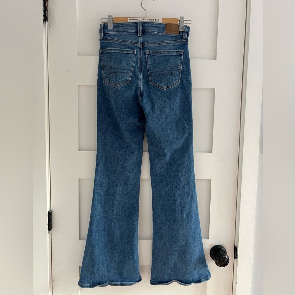 American Eagle next level stretch super high rise flare size 0 - Picture 7 of 11